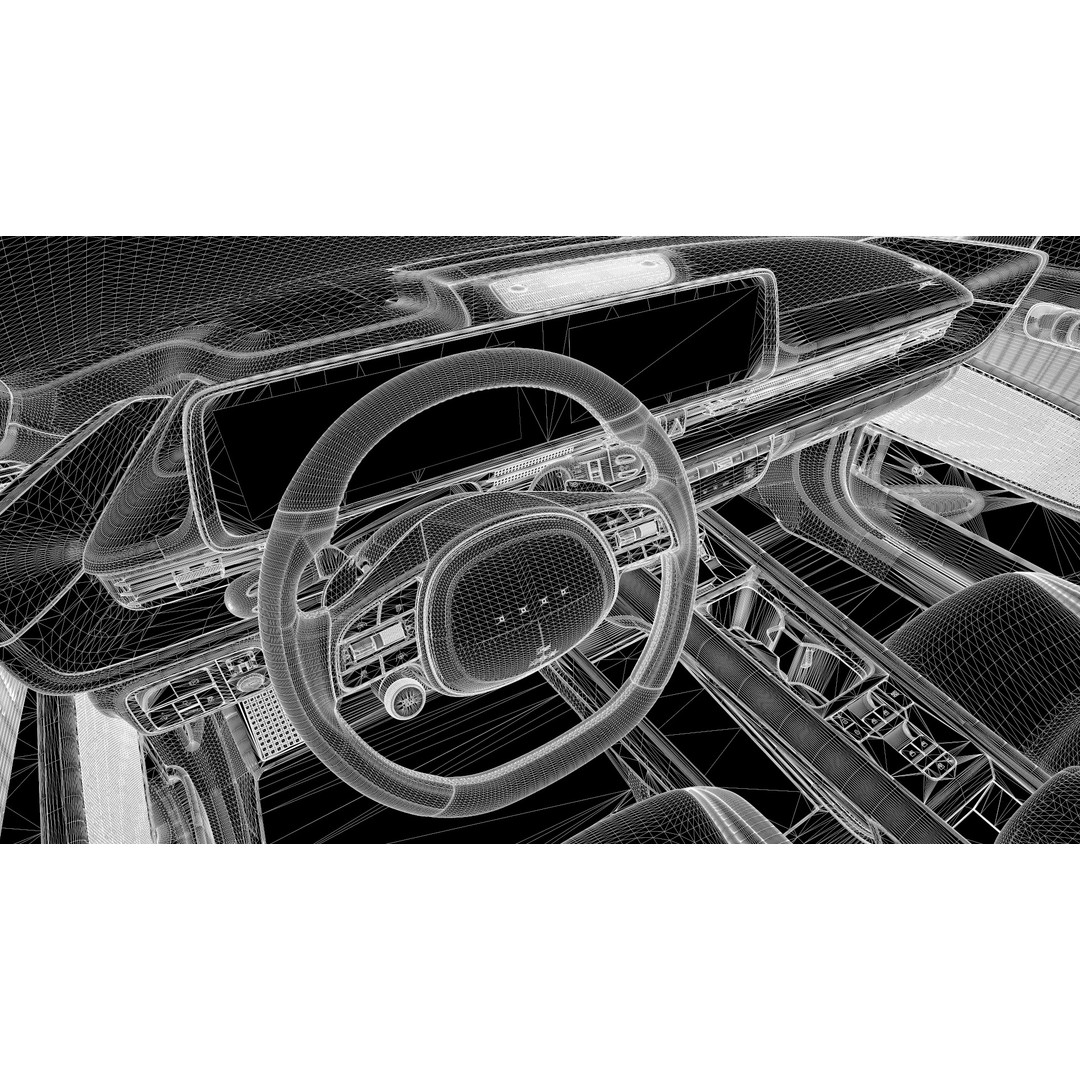Ioniq 6 2024 3D Model – Photoreal Vehicle with Light Rig, FBX, OBJ - View 18