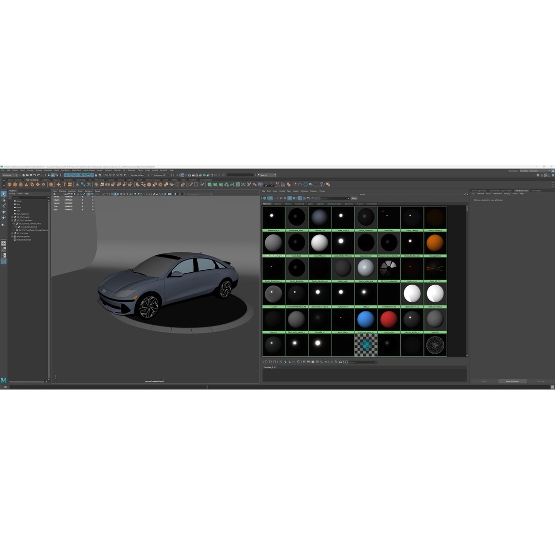 Ioniq 6 2024 3D Model – Photoreal Vehicle with Light Rig, FBX, OBJ - View 9