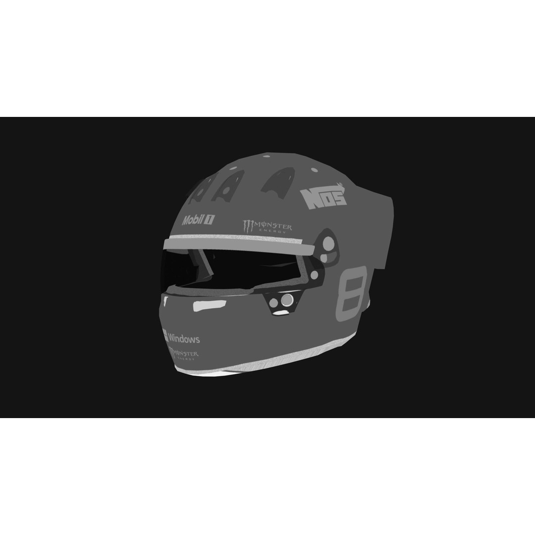 Pilot Helmet 3D Model – Low Poly Game Asset, PBR Textures, FBX - View 11
