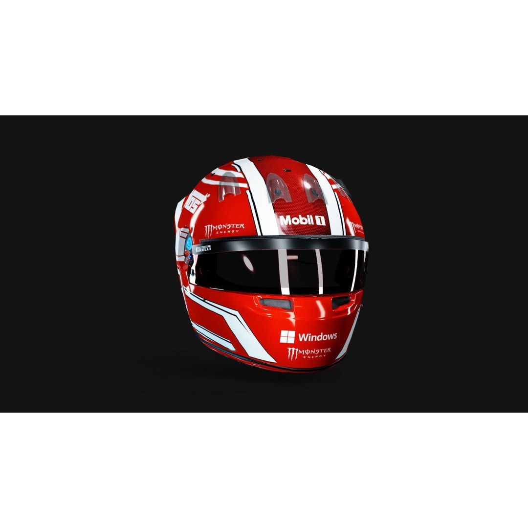 Pilot Helmet 3D Model – Low Poly Game Asset, PBR Textures, FBX - View 4