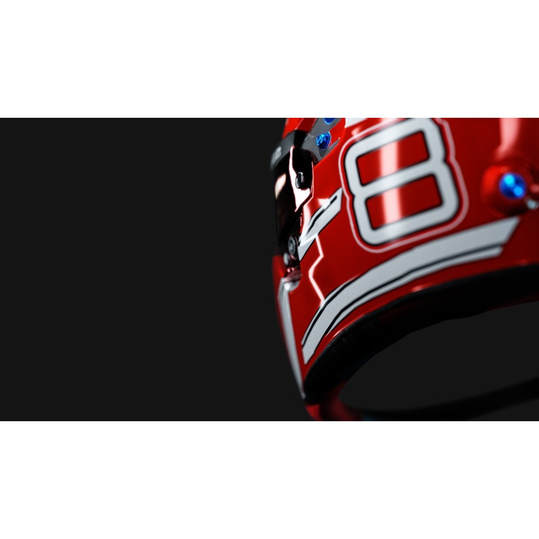 Pilot Helmet 3D Model – Low Poly Game Asset, PBR Textures, FBX - View 6