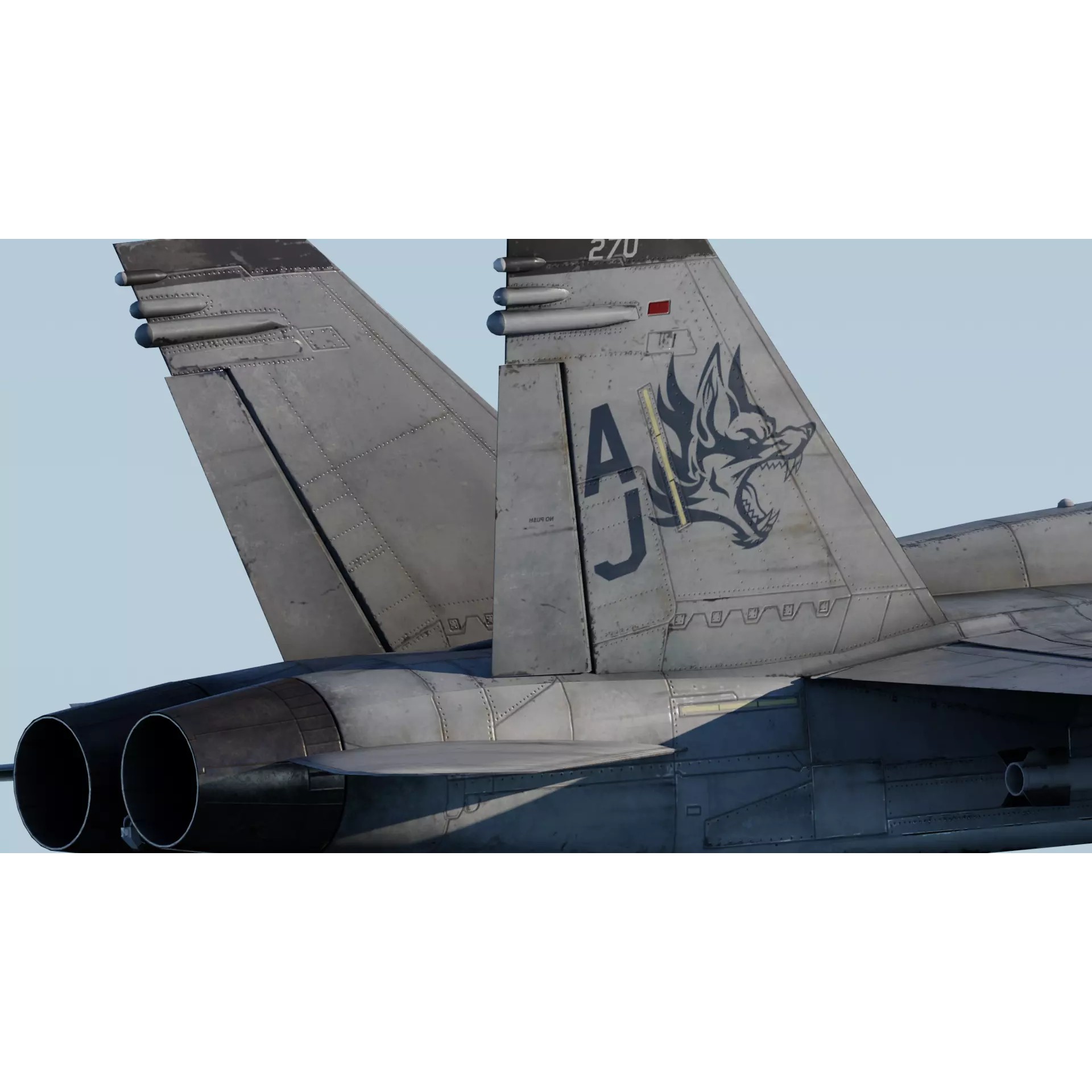 F-18 Hornet - Low-Poly Game-Ready 3D Model - View 10