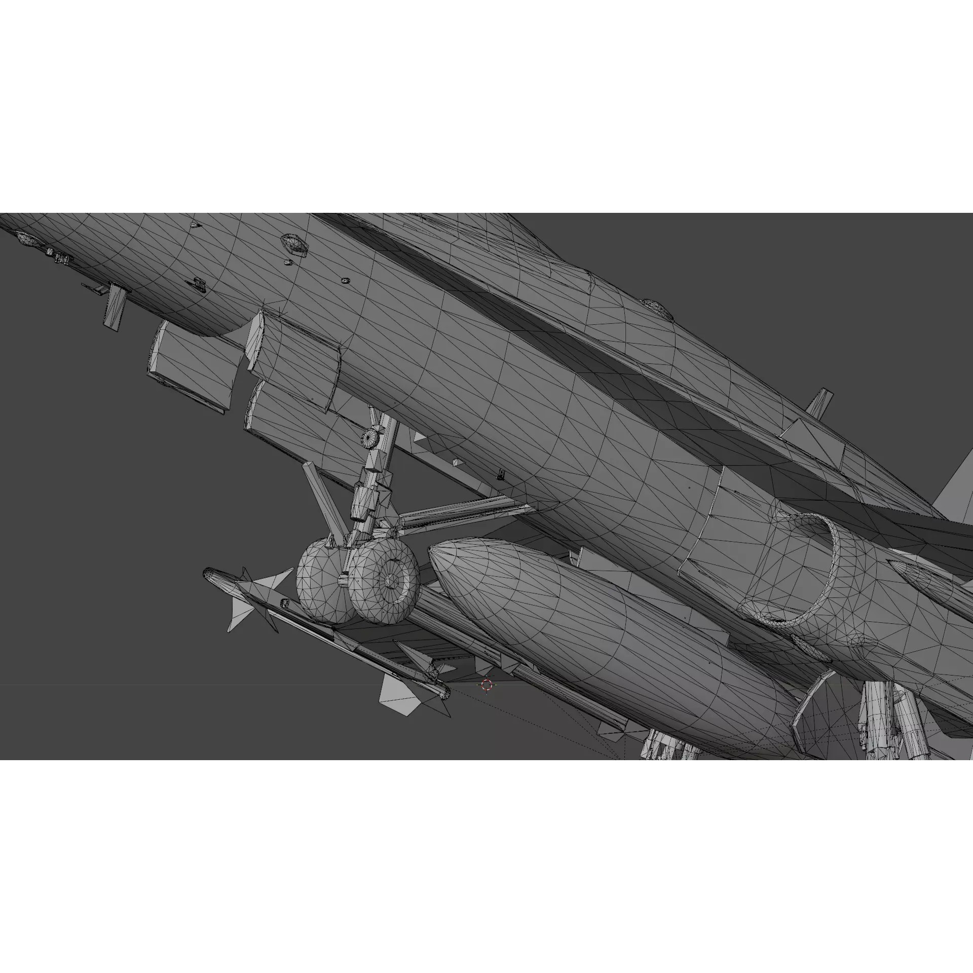 F-18 Hornet - Low-Poly Game-Ready 3D Model - View 16