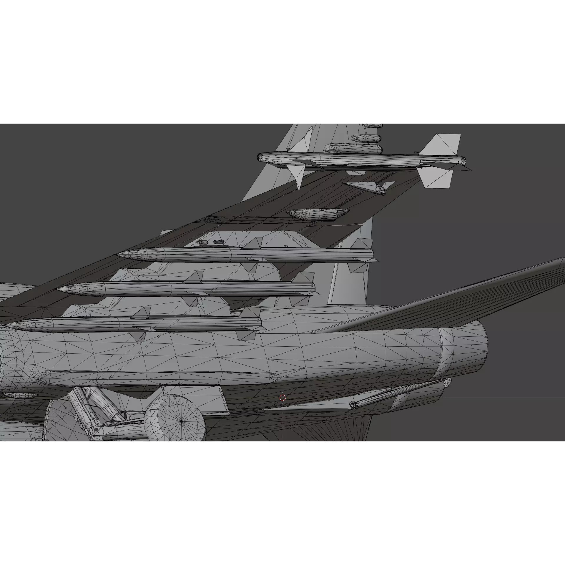 F-18 Hornet - Low-Poly Game-Ready 3D Model - View 18