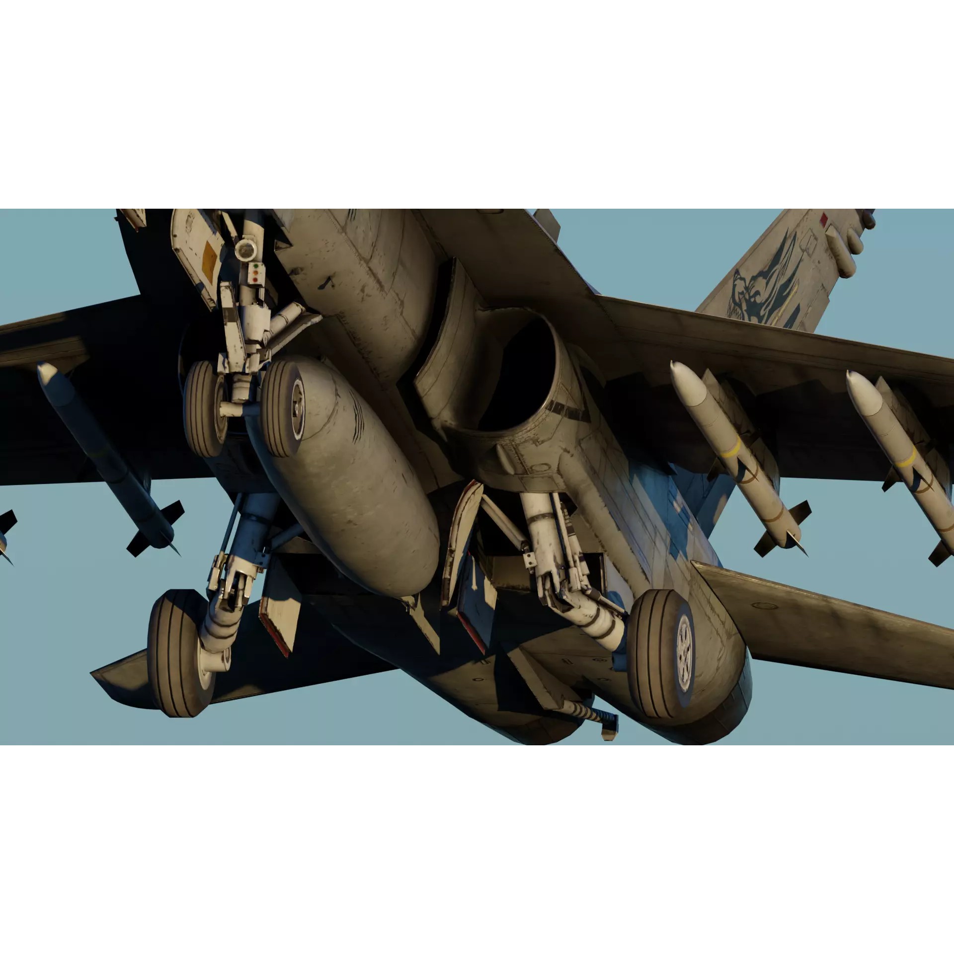 F-18 Hornet - Low-Poly Game-Ready 3D Model - View 5