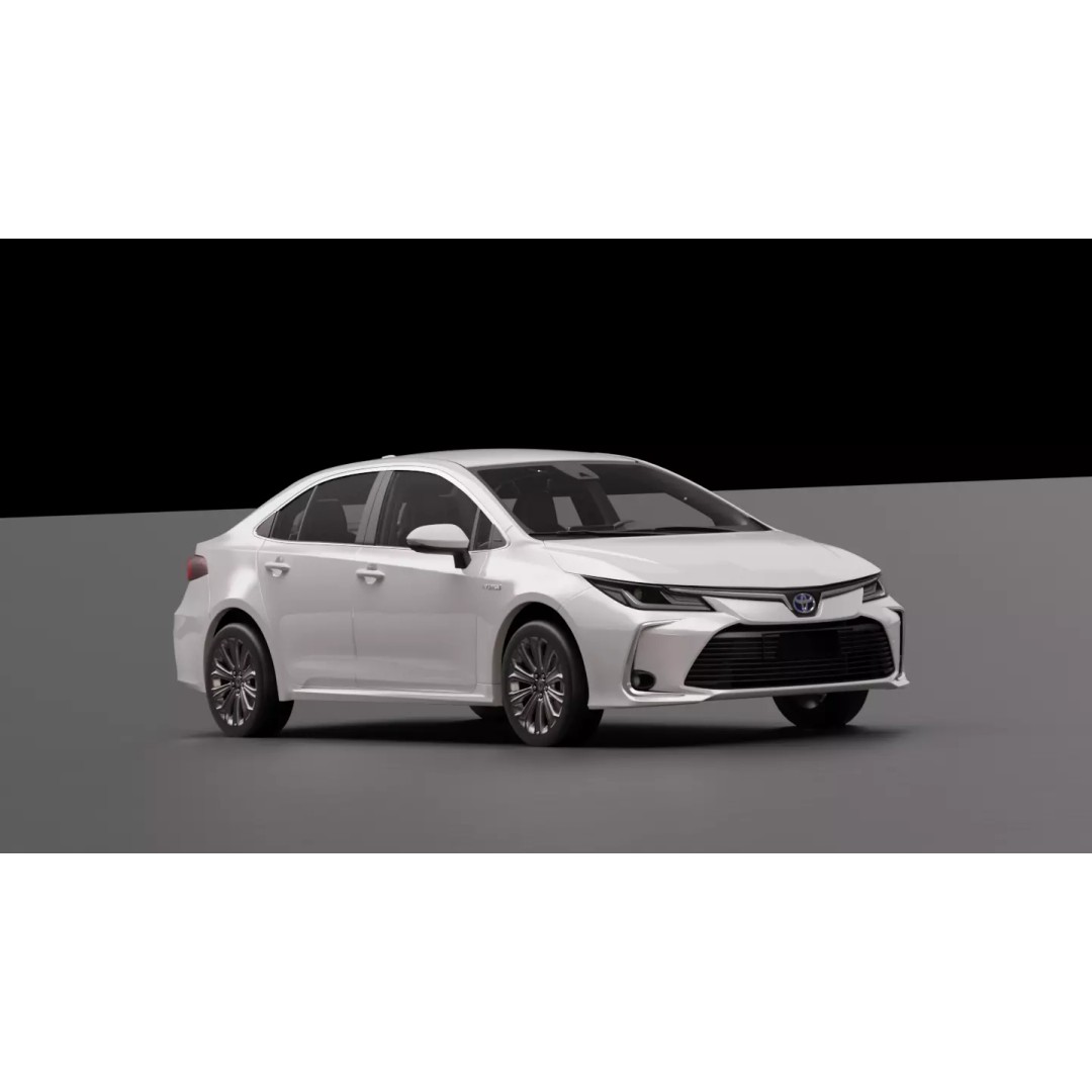 Toyota Corolla 2020 3D Model – High Fidelity Vehicle Asset, FBX - View 14
