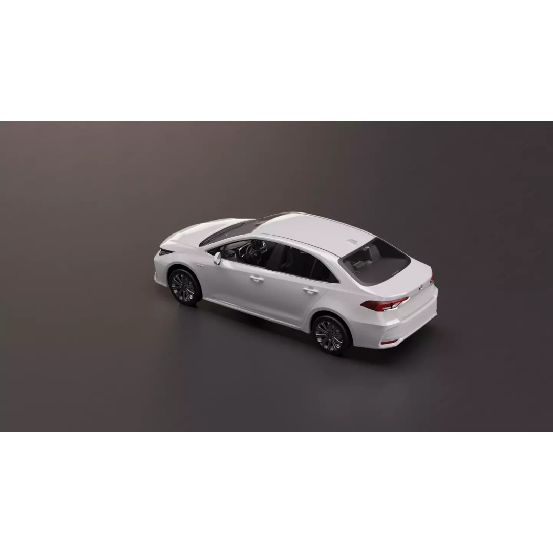 Toyota Corolla 2020 3D Model – High Fidelity Vehicle Asset, FBX - View 15