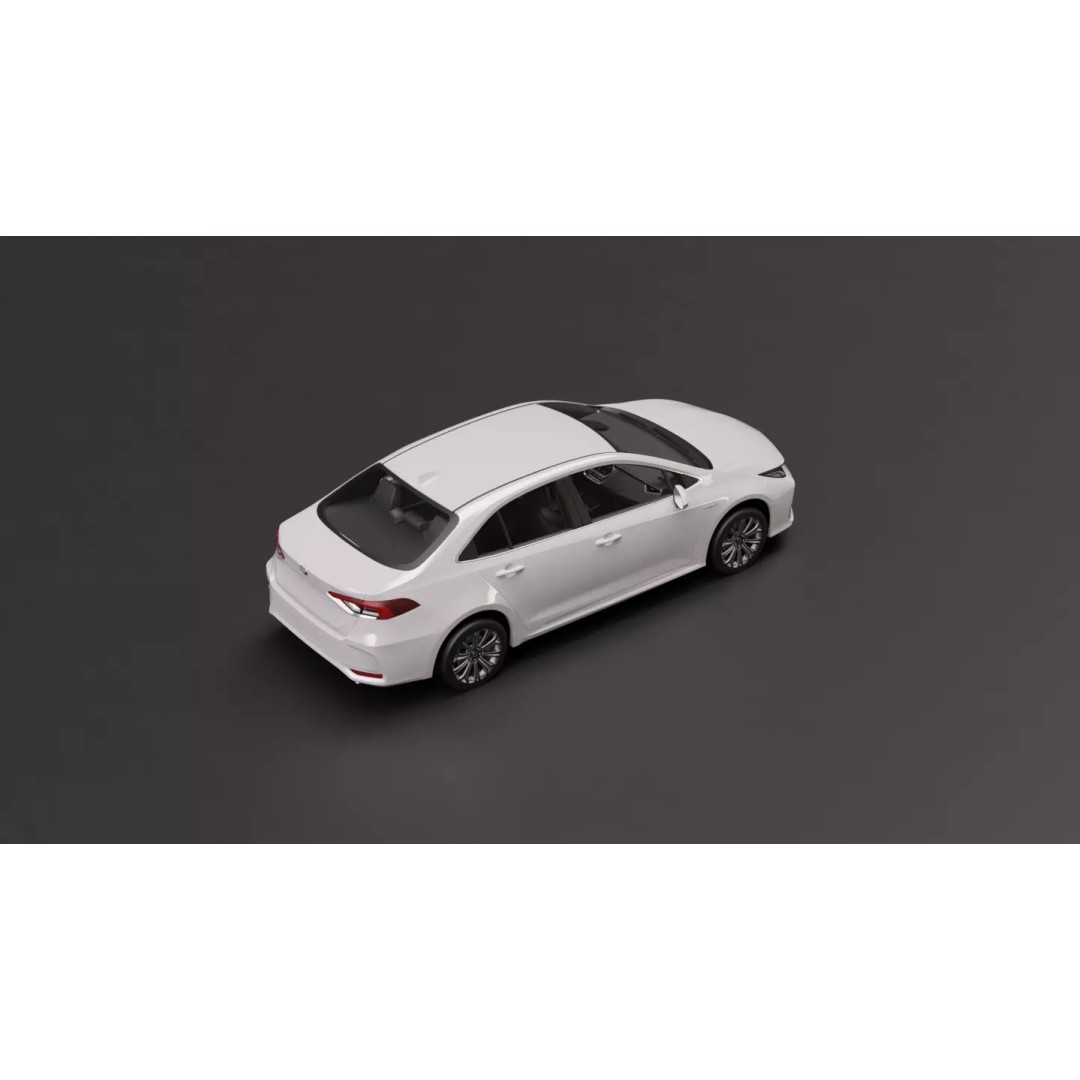 Toyota Corolla 2020 3D Model – High Fidelity Vehicle Asset, FBX - View 16