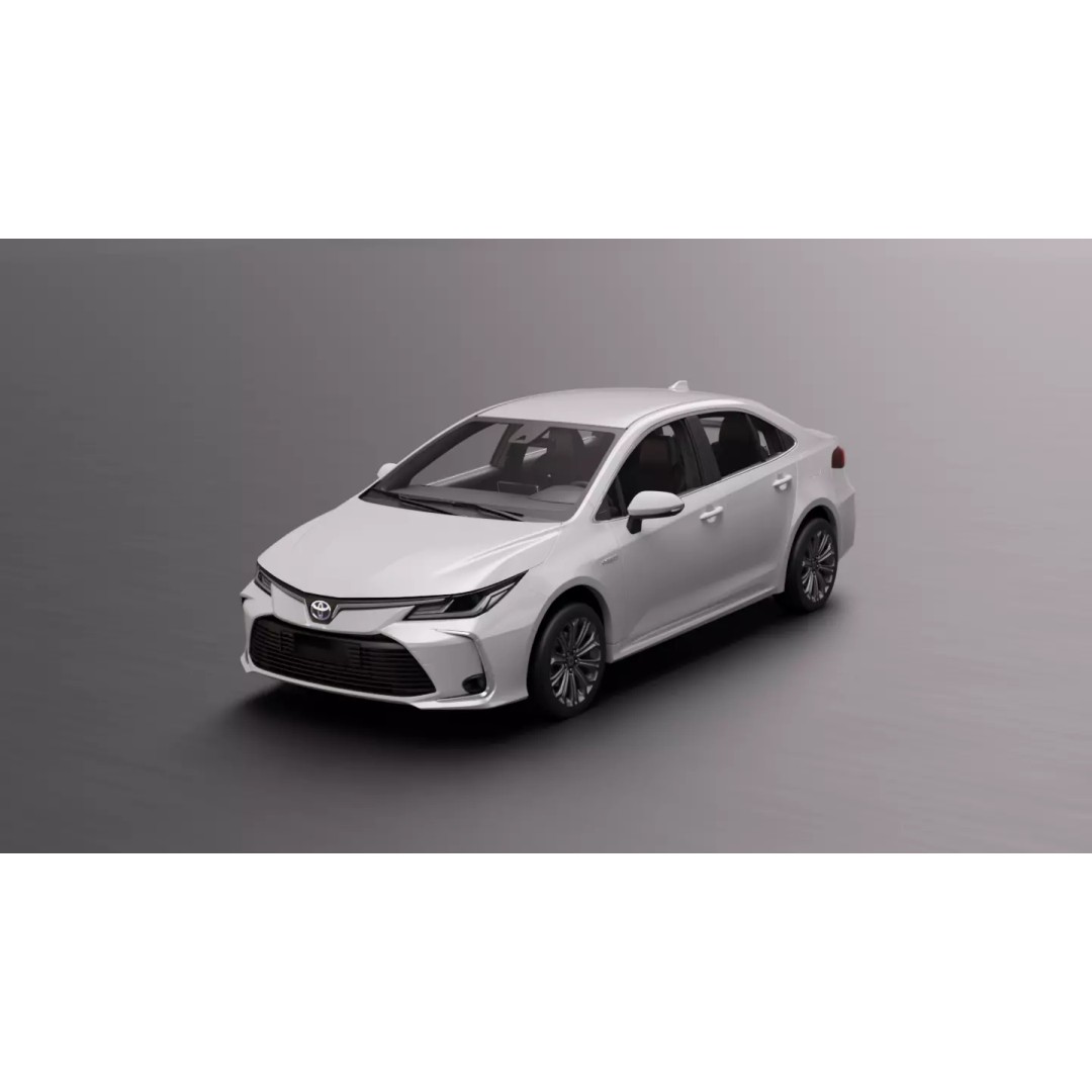 Toyota Corolla 2020 3D Model – High Fidelity Vehicle Asset, FBX - View 2
