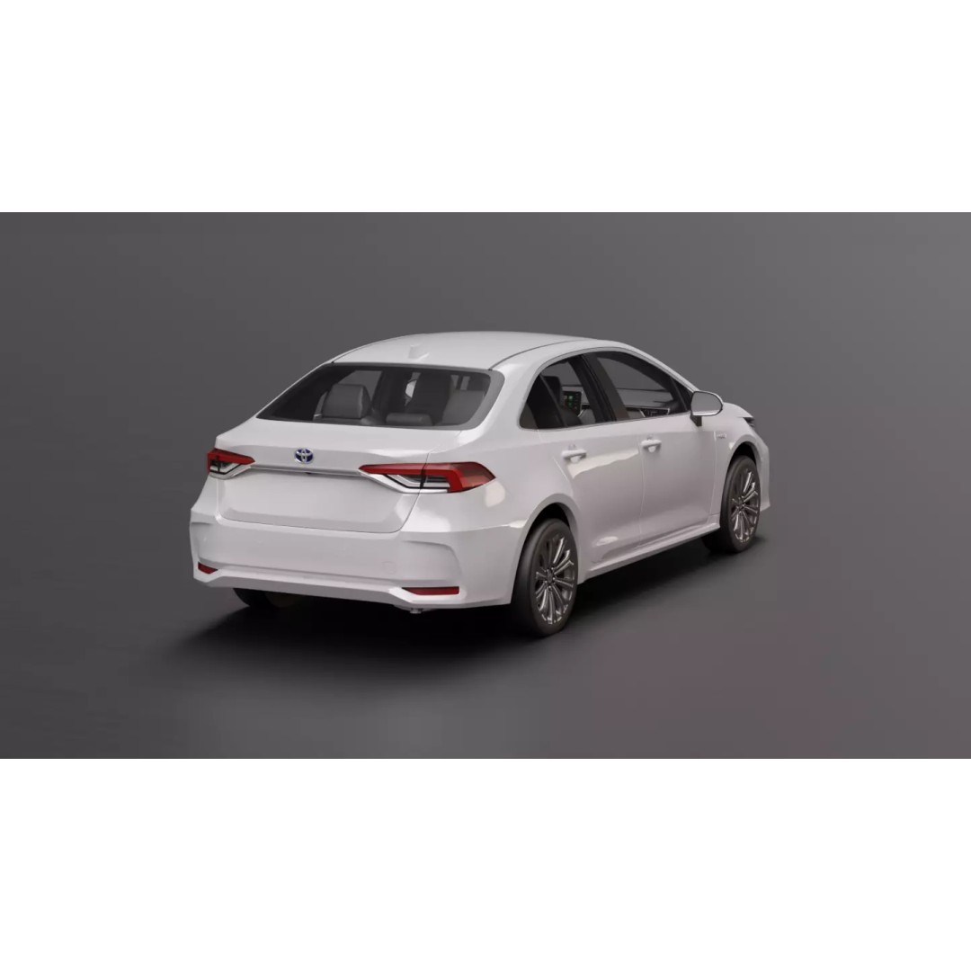 Toyota Corolla 2020 3D Model – High Fidelity Vehicle Asset, FBX - View 6
