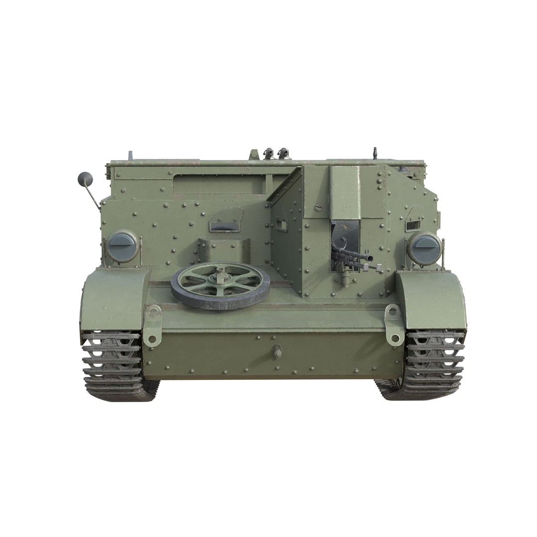 Bren Gun Carrier 3D Model – Low Poly Military Vehicle, FBX, Blender - View 10