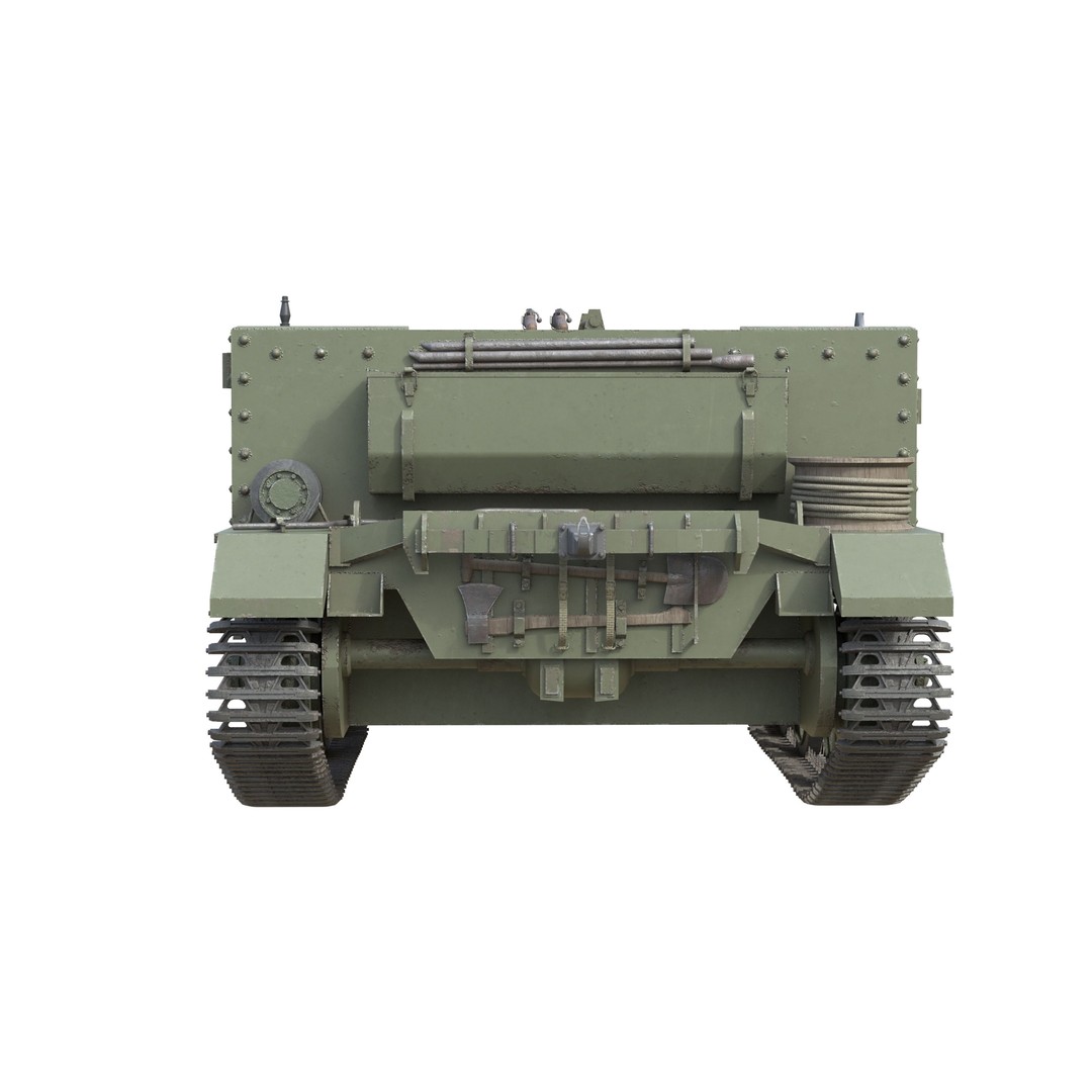 Bren Gun Carrier 3D Model – Low Poly Military Vehicle, FBX, Blender - View 11