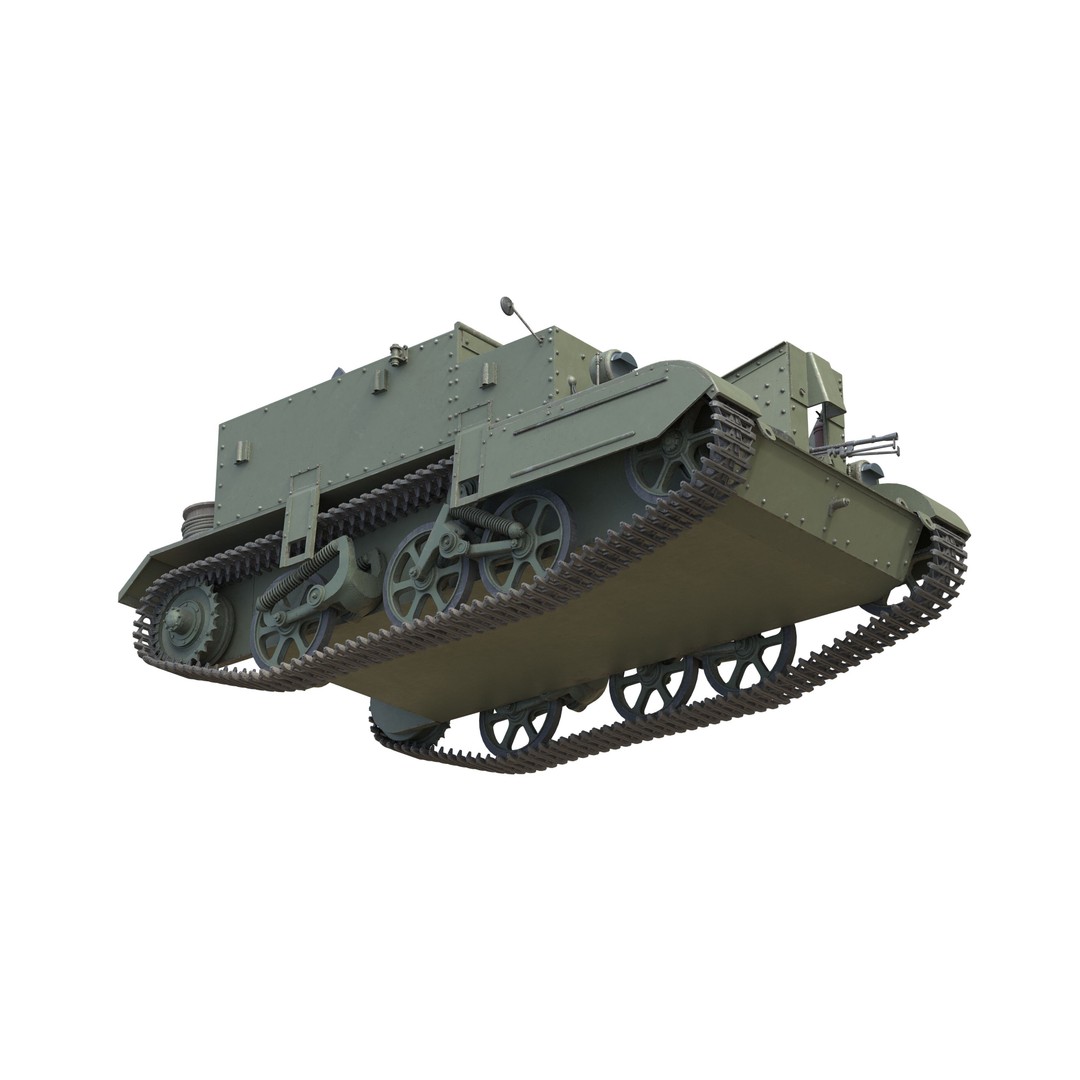 Bren Gun Carrier 3D Model – Low Poly Military Vehicle, FBX, Blender - View 12