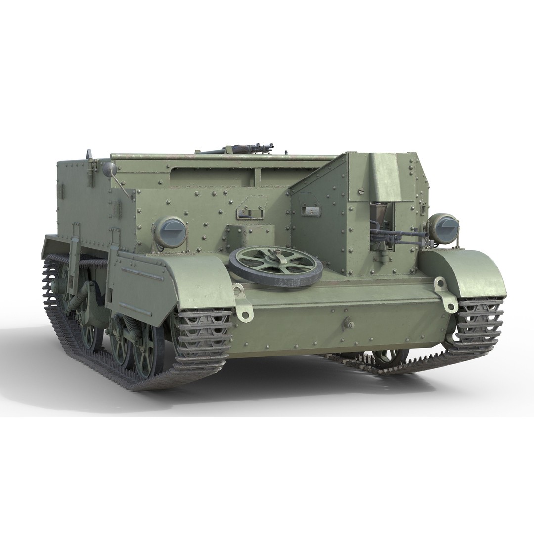 Bren Gun Carrier 3D Model – Low Poly Military Vehicle, FBX, Blender - View 5