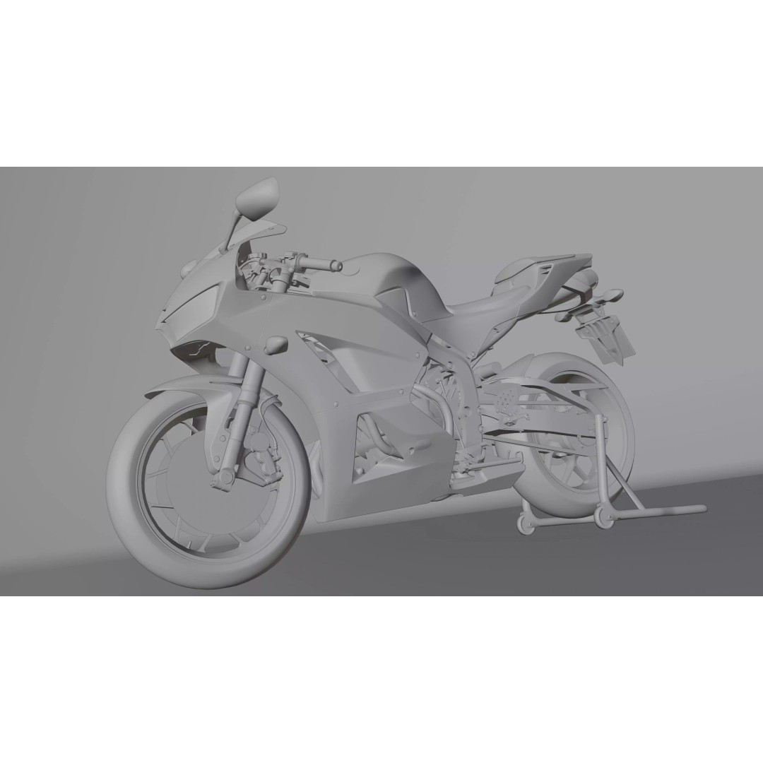 Honda CBR 600RR 2018 3D Model – Low Poly Game Ready with PBR Textures