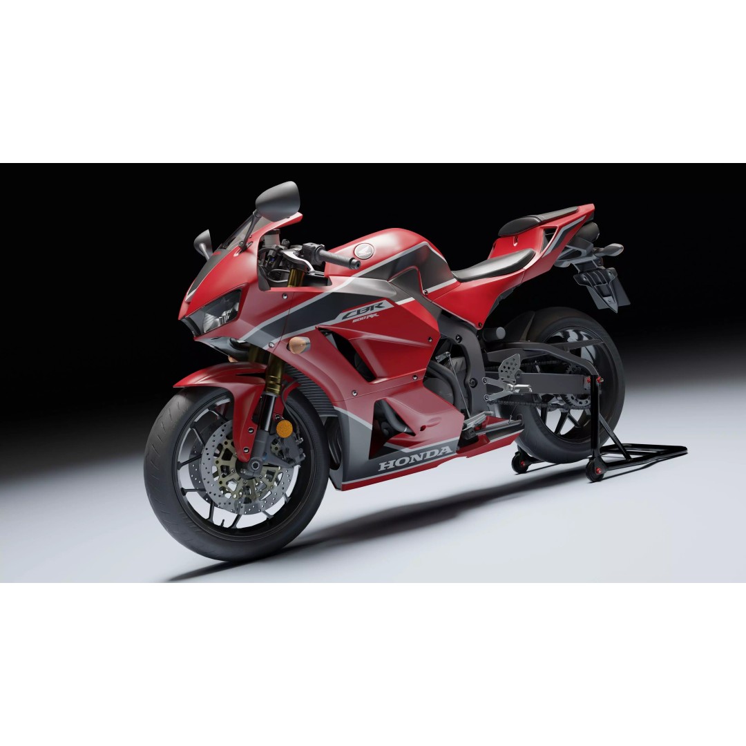 Honda CBR 600RR 2018 3D Model – Low Poly Game Ready with PBR Textures - View 10