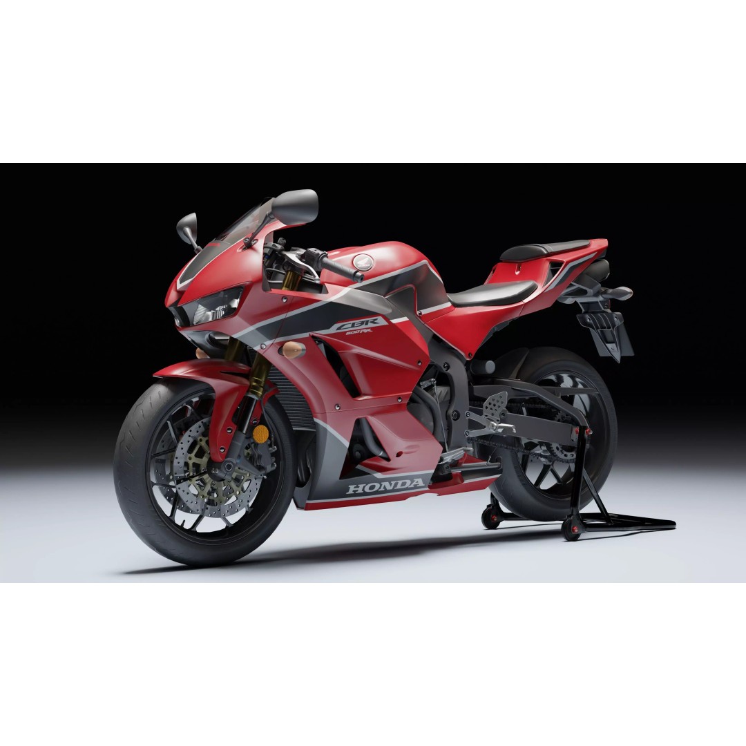 Honda CBR 600RR 2018 3D Model – Low Poly Game Ready with PBR Textures - View 2