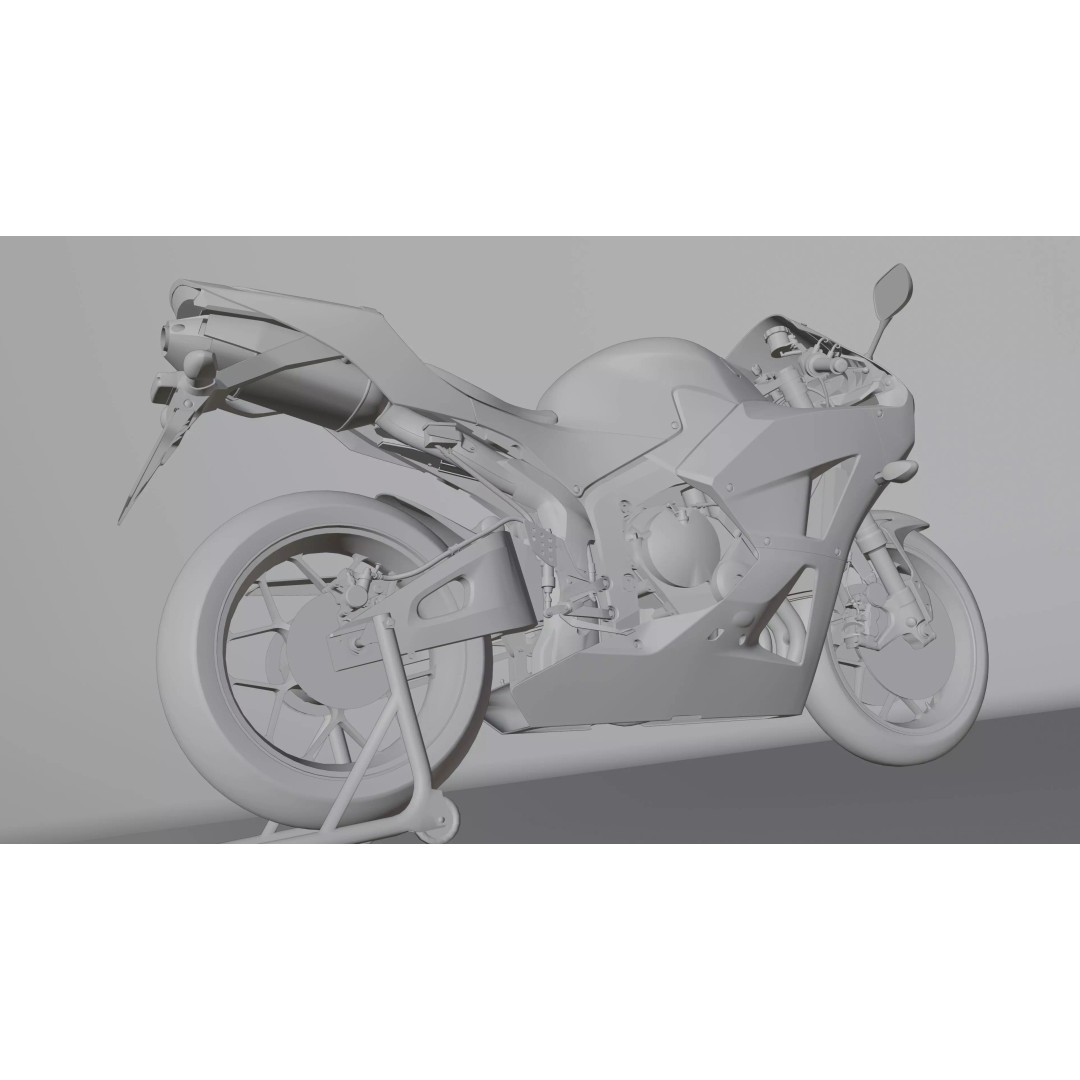 Honda CBR 600RR 2018 3D Model – Low Poly Game Ready with PBR Textures - View 29