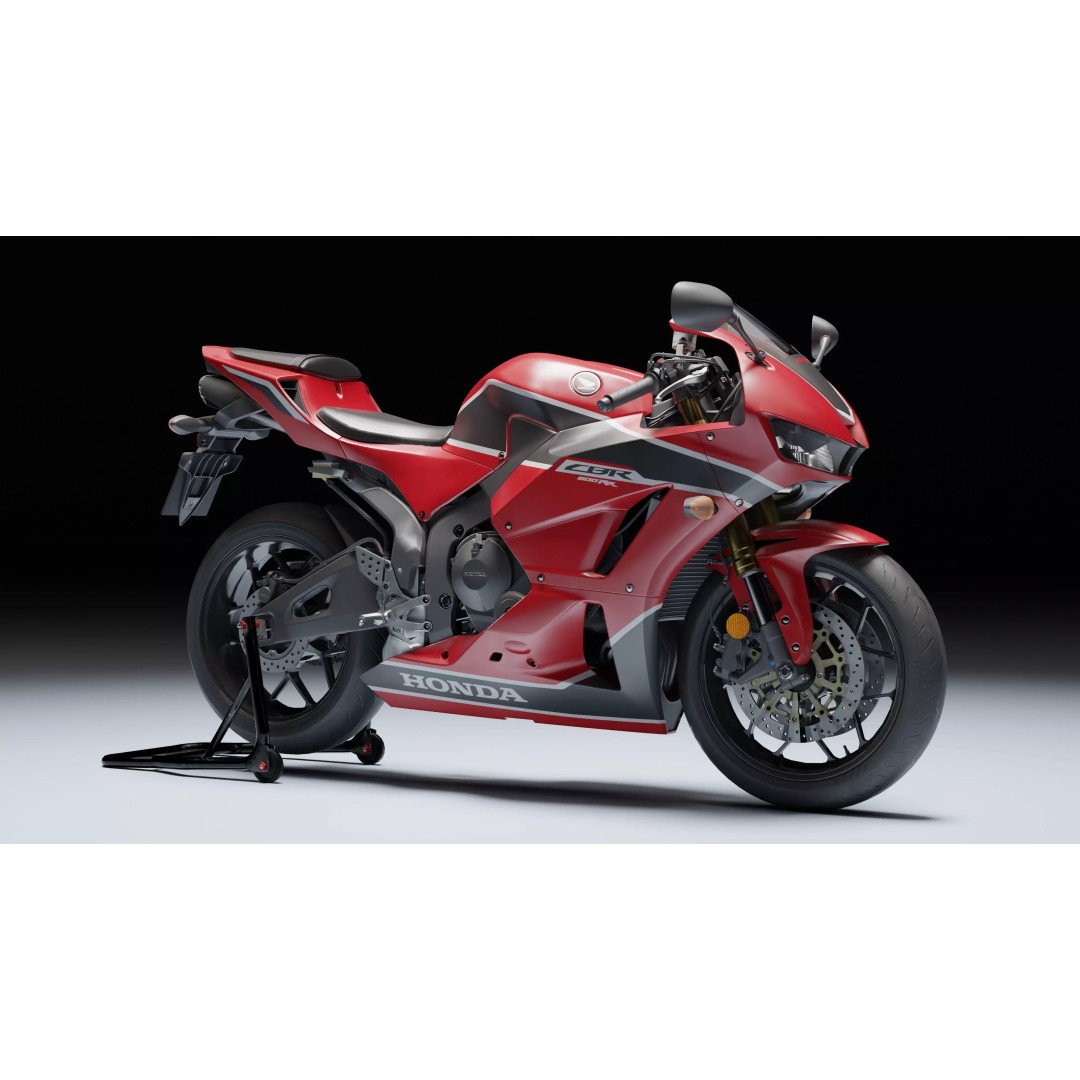 Honda CBR 600RR 2018 3D Model – Low Poly Game Ready with PBR Textures - View 4