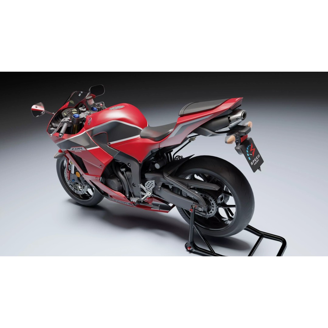 Honda CBR 600RR 2018 3D Model – Low Poly Game Ready with PBR Textures - View 9
