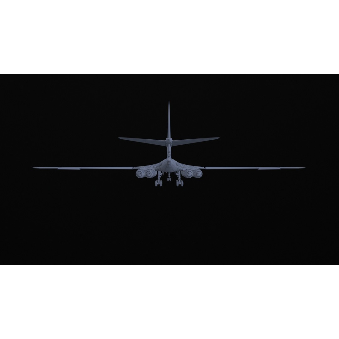Tupolev Tu160 3D Model – Low Poly Game Asset, FBX, PBR Textures - View 11