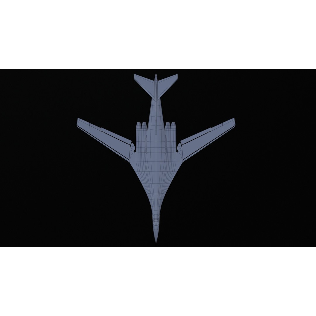 Tupolev Tu160 3D Model – Low Poly Game Asset, FBX, PBR Textures - View 12