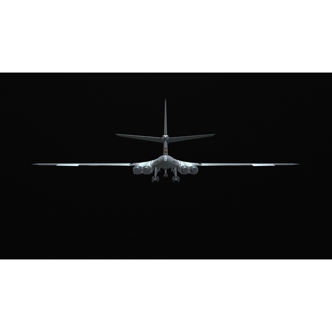 Tupolev Tu160 3D Model – Low Poly Game Asset, FBX, PBR Textures - View 16