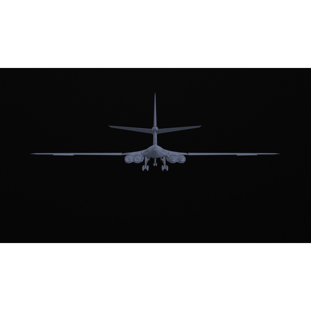 Tupolev Tu160 3D Model – Low Poly Game Asset, FBX, PBR Textures - View 21
