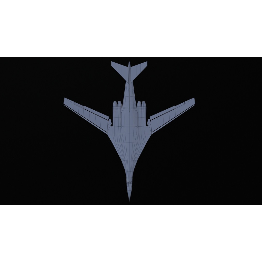 Tupolev Tu160 3D Model – Low Poly Game Asset, FBX, PBR Textures - View 22
