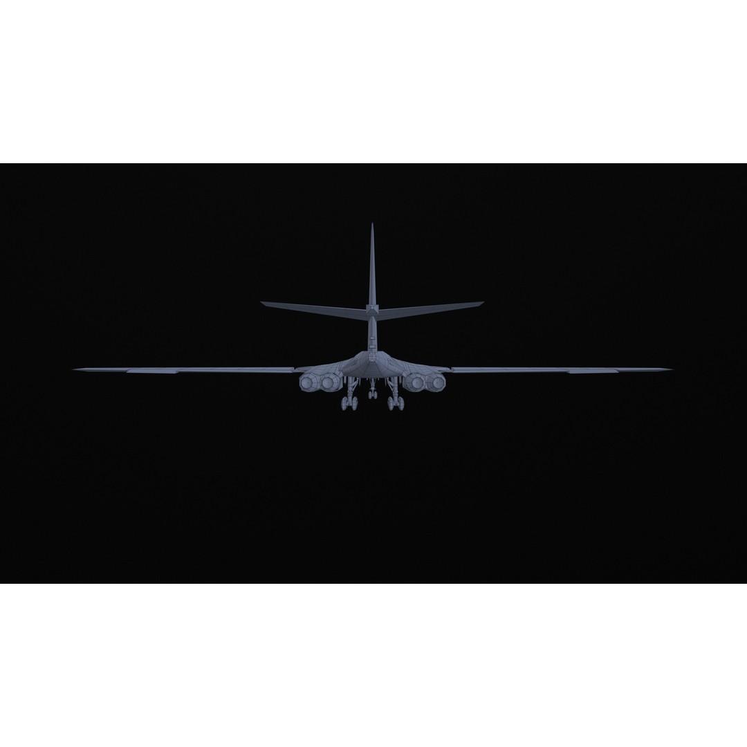 Tupolev Tu160 3D Model – Low Poly Game Asset, FBX, PBR Textures - View 32