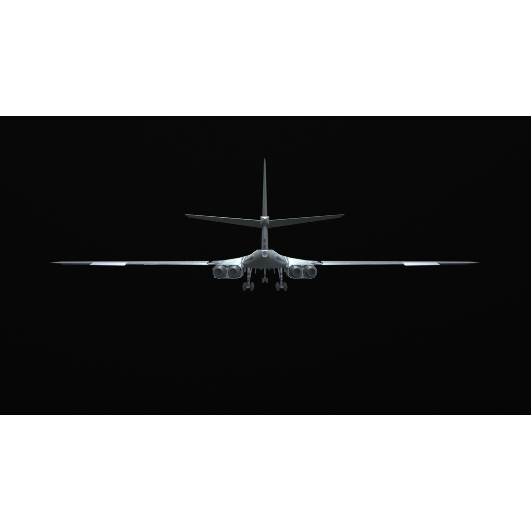 Tupolev Tu160 3D Model – Low Poly Game Asset, FBX, PBR Textures - View 37