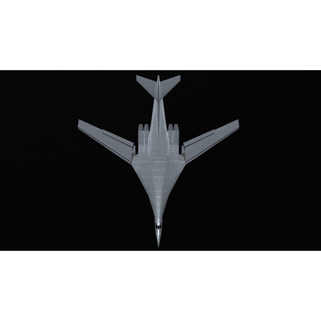 Tupolev Tu160 3D Model – Low Poly Game Asset, FBX, PBR Textures - View 38