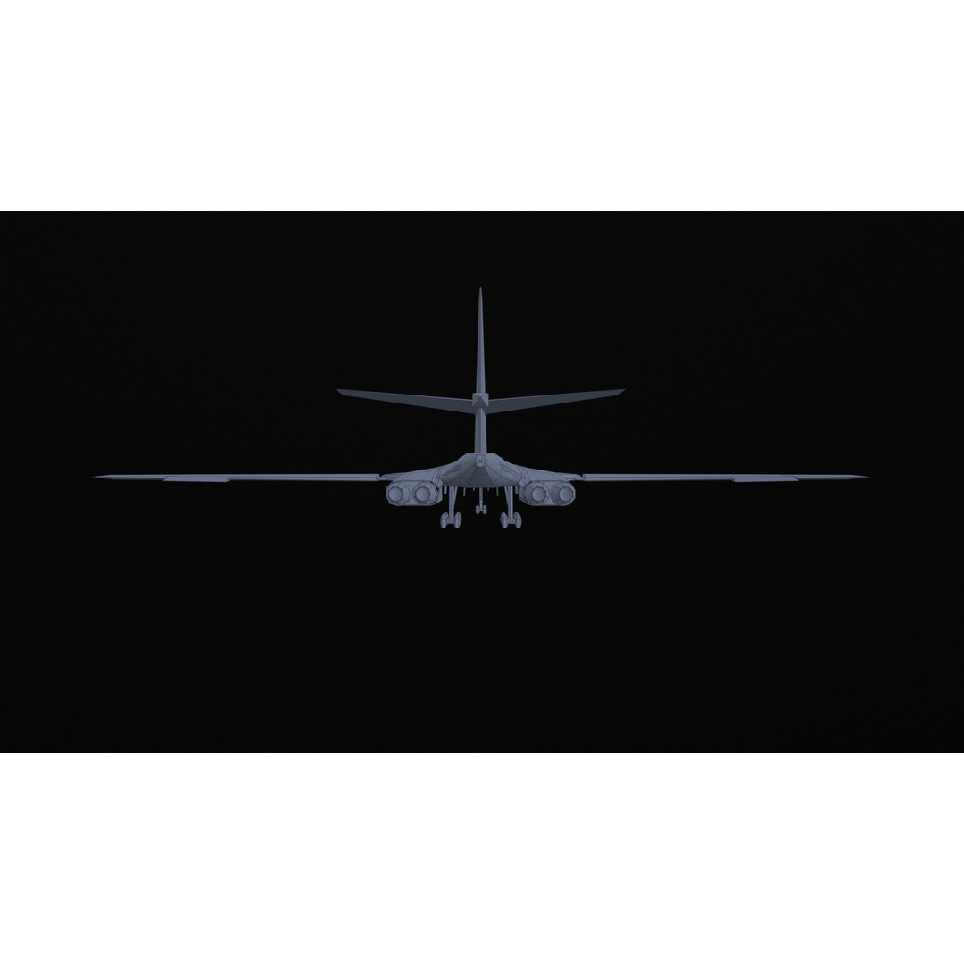 Tupolev Tu160 3D Model – Low Poly Game Asset, FBX, PBR Textures - View 42