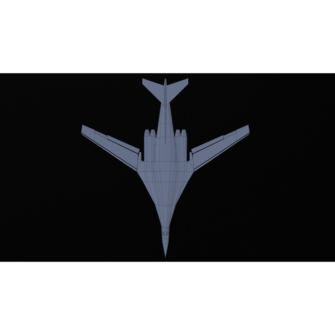 Tupolev Tu160 3D Model – Low Poly Game Asset, FBX, PBR Textures - View 43