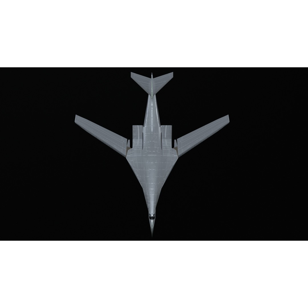 Tupolev Tu160 3D Model – Low Poly Game Asset, FBX, PBR Textures - View 48