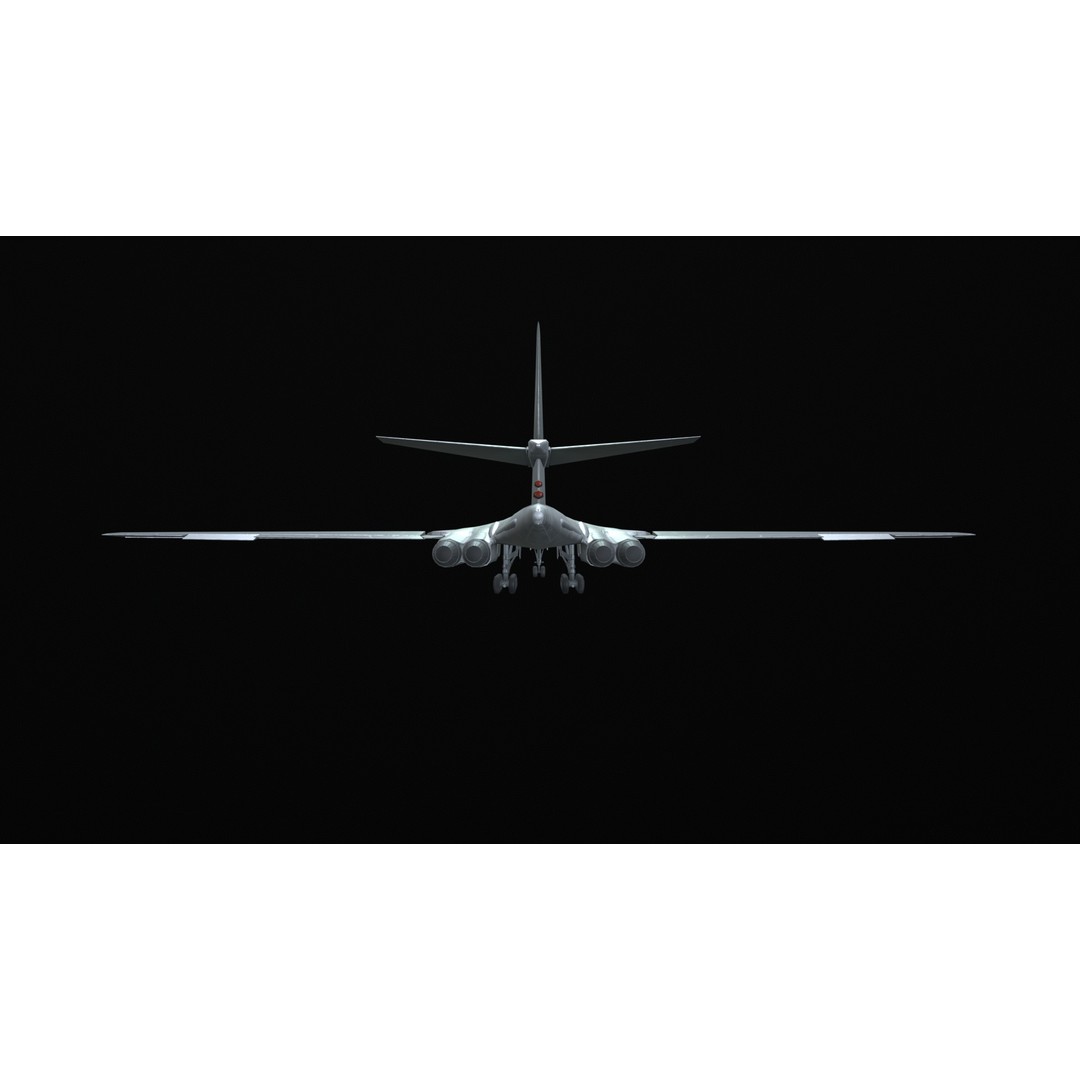 Tupolev Tu160 3D Model – Low Poly Game Asset, FBX, PBR Textures - View 6