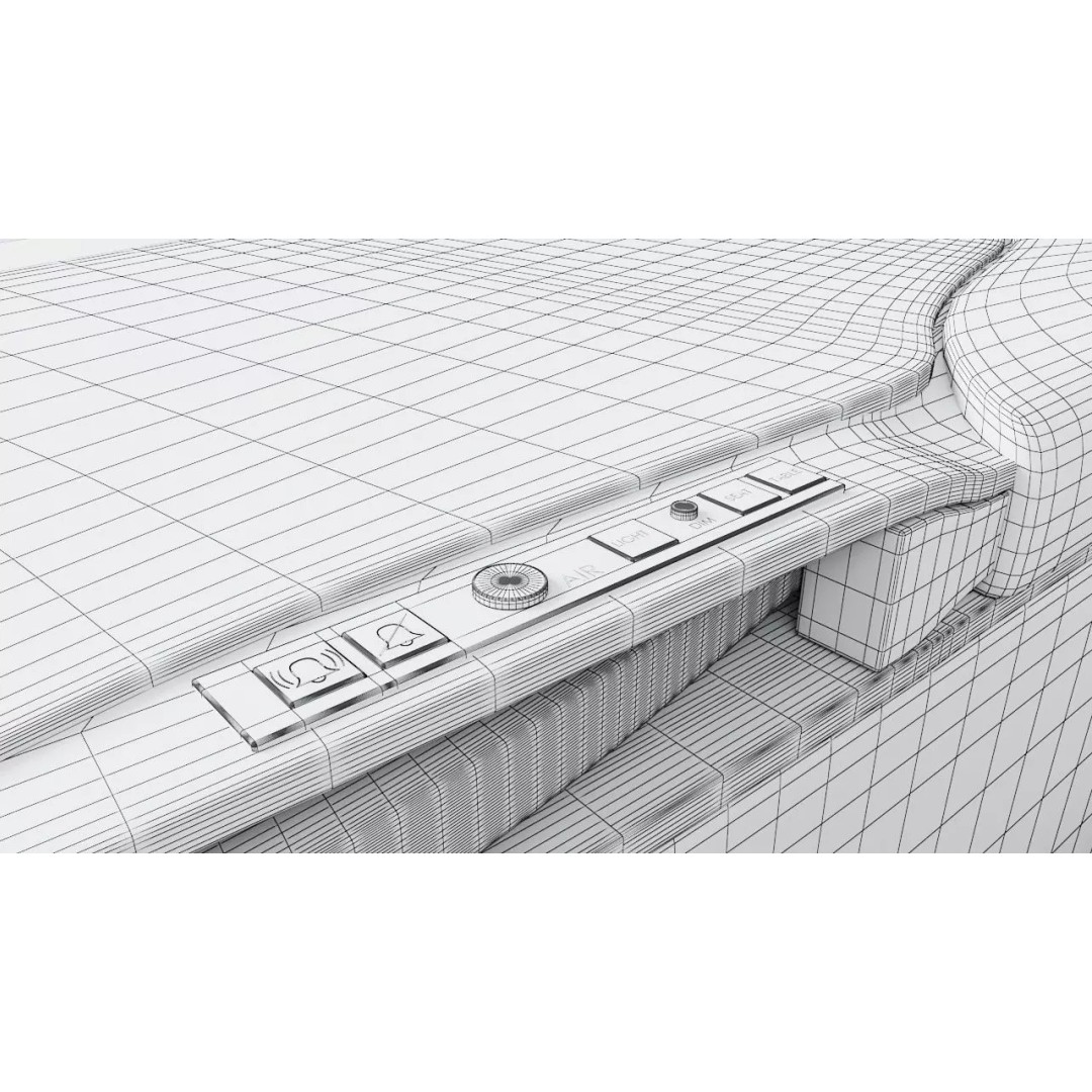 First-Class Cabin 3D Model – High Poly Animated Aircraft Interior