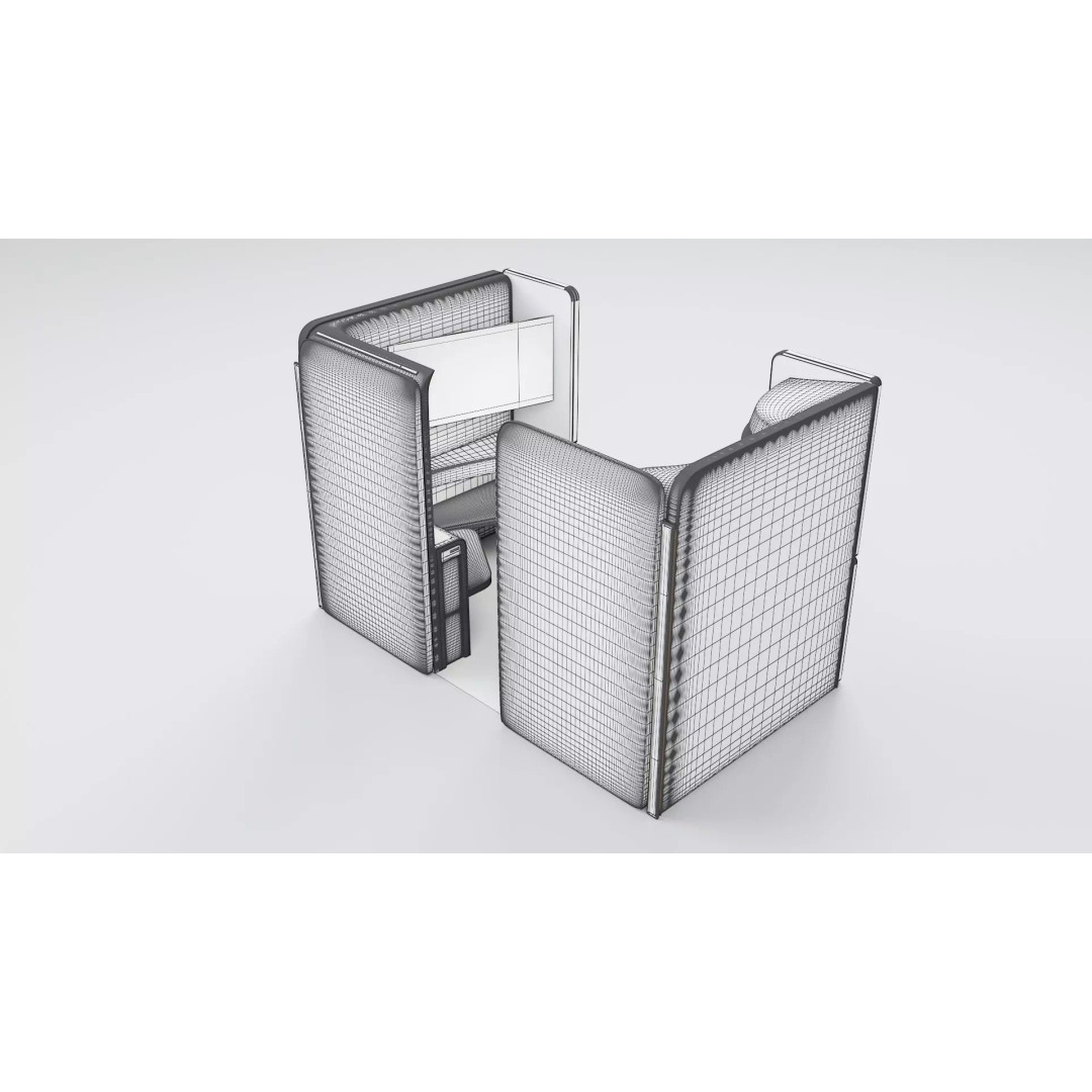 First-Class Cabin 3D Model – High Poly Animated Aircraft Interior - View 18