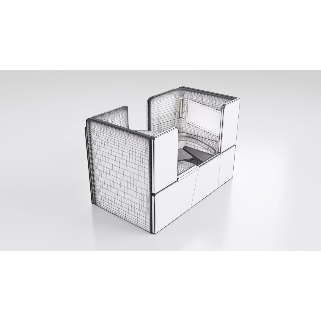 First-Class Cabin 3D Model – High Poly Animated Aircraft Interior - View 19