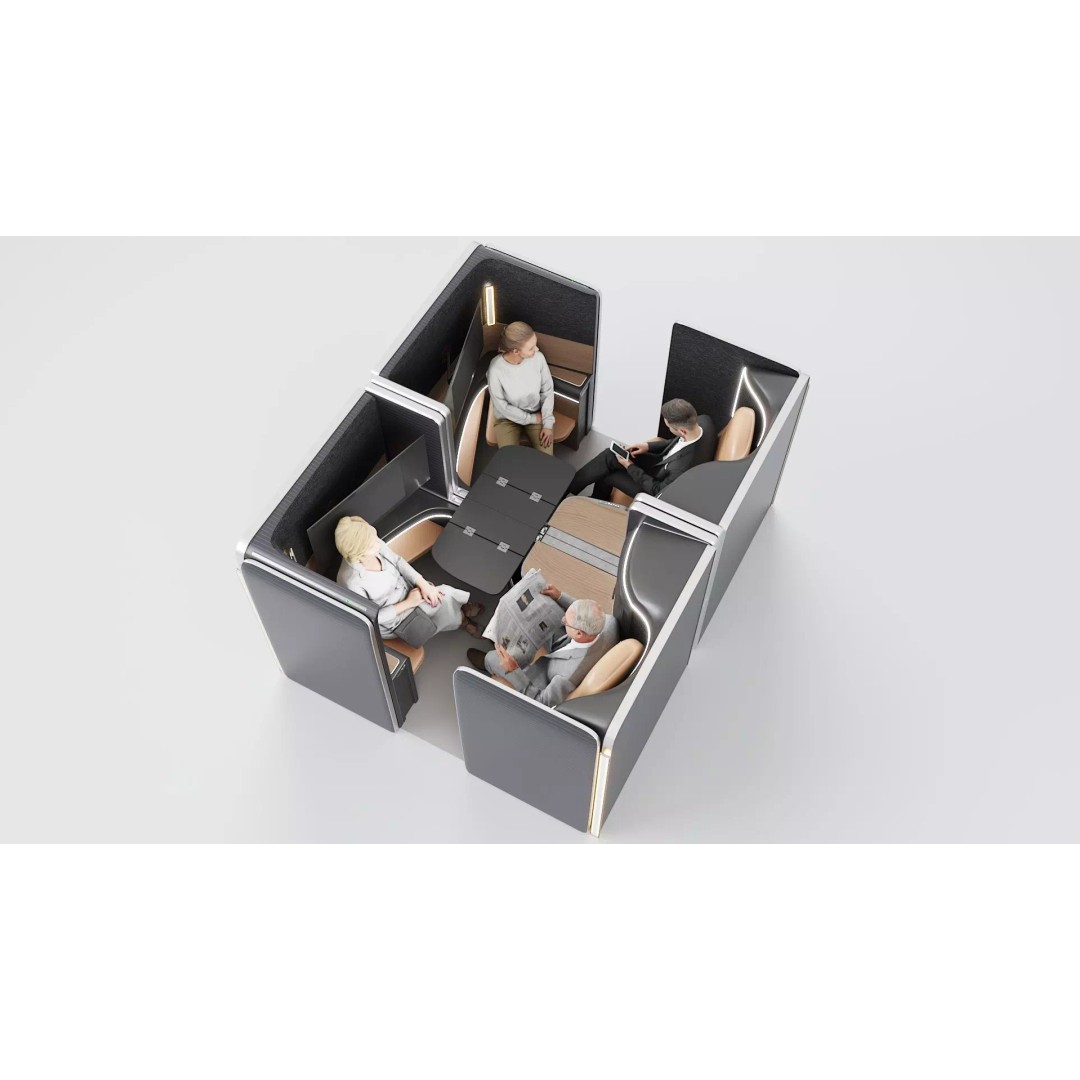 First-Class Cabin 3D Model – High Poly Animated Aircraft Interior - View 2