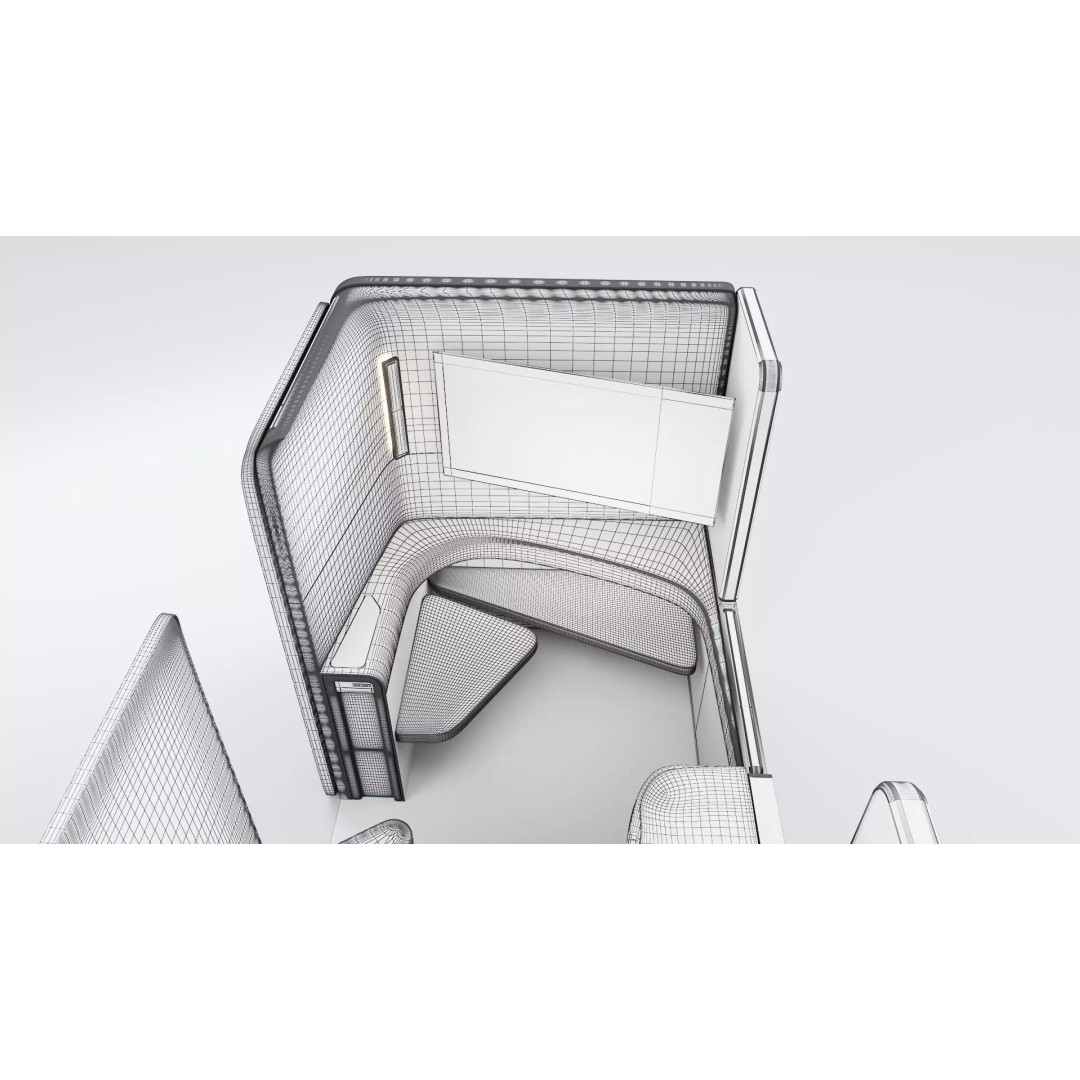 First-Class Cabin 3D Model – High Poly Animated Aircraft Interior - View 25
