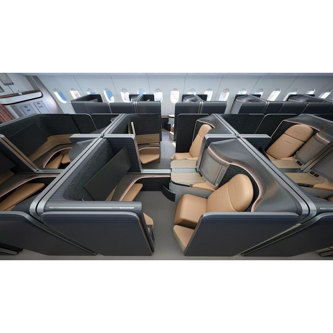 First-Class Cabin 3D Model – High Poly Animated Aircraft Interior - View 28