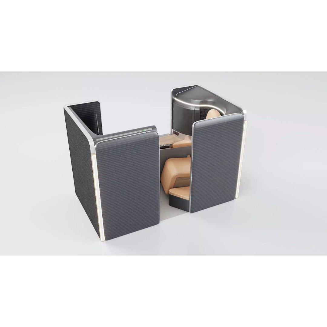 First-Class Cabin 3D Model – High Poly Animated Aircraft Interior - View 4