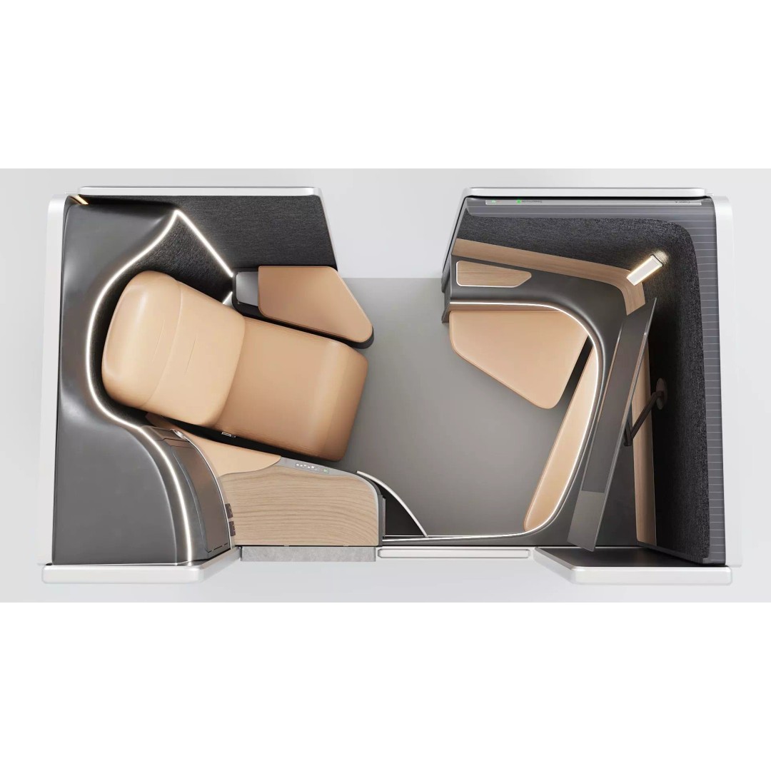 First-Class Cabin 3D Model – High Poly Animated Aircraft Interior - View 8