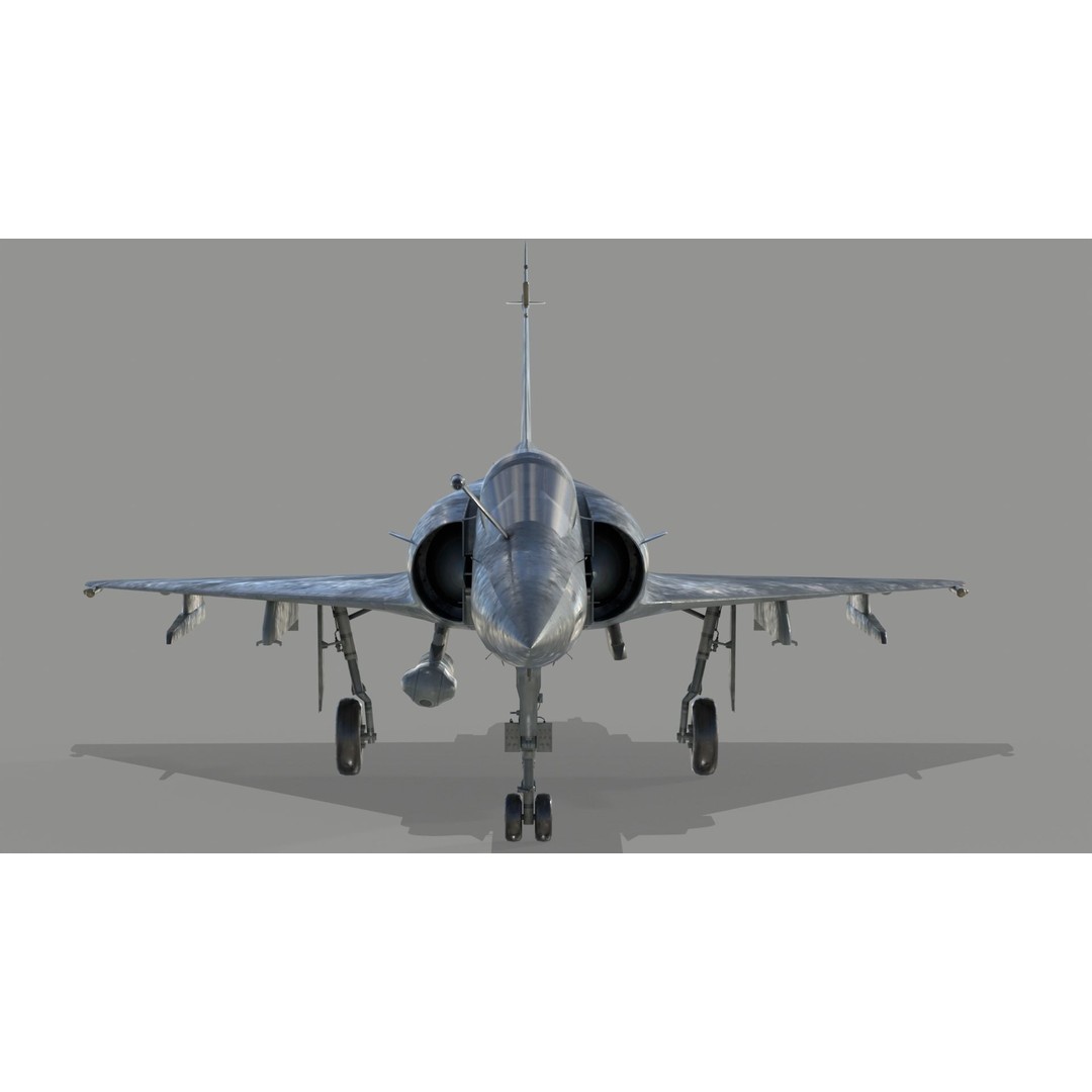 Dassault Mirage 2000 3D Model – High Poly Jet Fighter, FBX - View 11