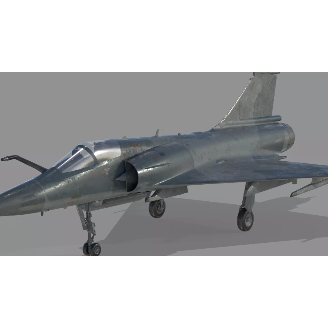 Dassault Mirage 2000 3D Model – High Poly Jet Fighter, FBX - View 2