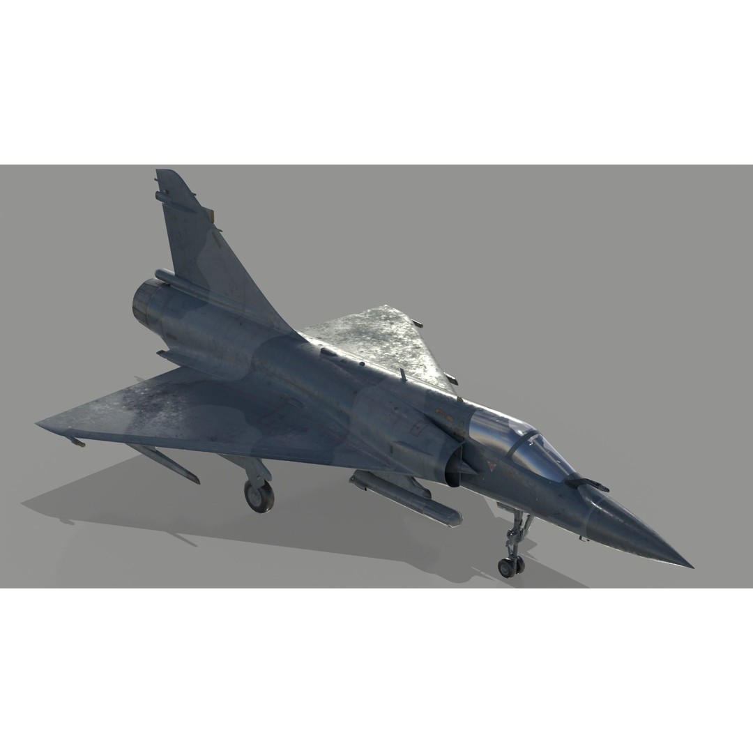 Dassault Mirage 2000 3D Model – High Poly Jet Fighter, FBX - View 4