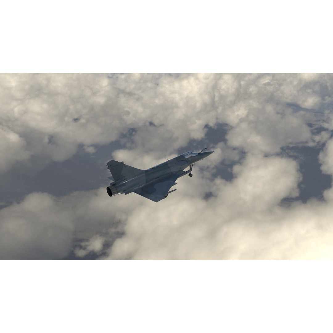 Dassault Mirage 2000 3D Model – High Poly Jet Fighter, FBX - View 8