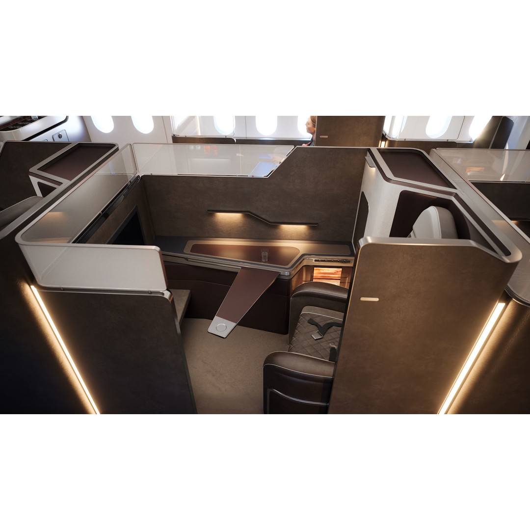 First Class Passenger Seat 3D Model – High Poly Aircraft Interior, FBX - View 9