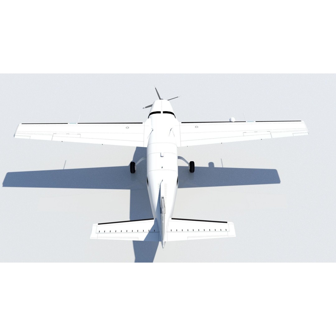 Cessna C208 Caravan 3D Model – Low Poly Static Aircraft for Games - View 5